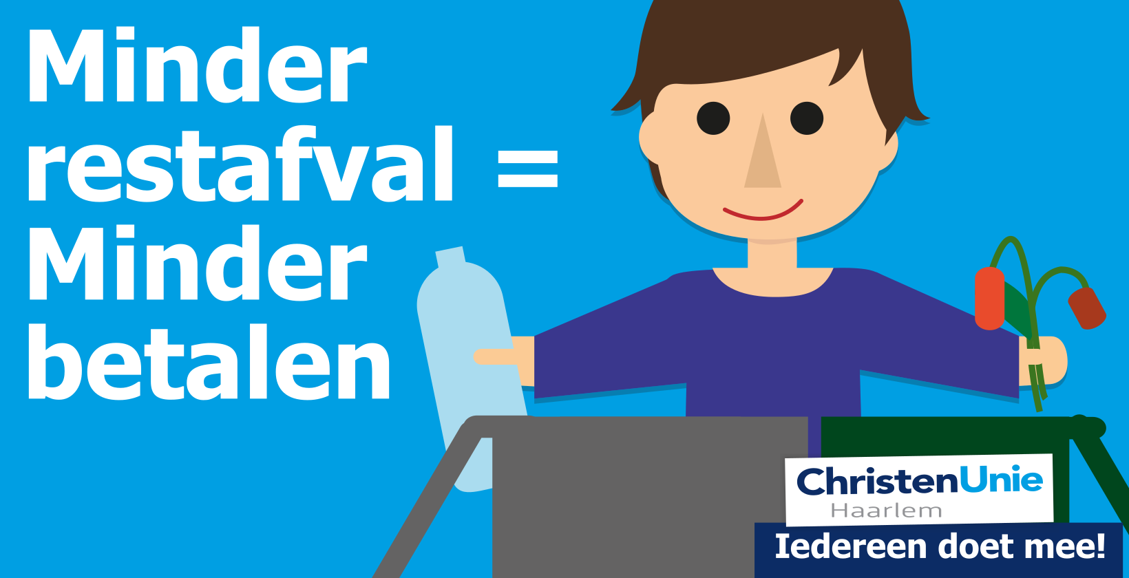 Banner minder restafval is minder afvalstoffenheffing
